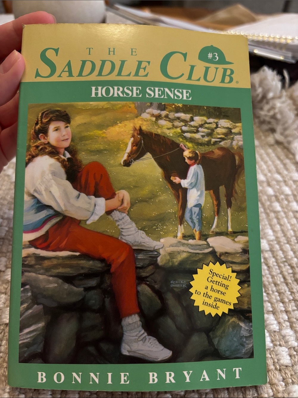 The Saddle Club: Horse Sense by Bonnie Bryant - Green Cover